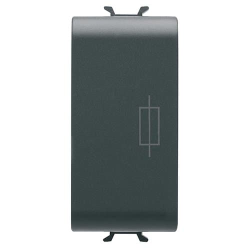 GW12491 Buton suport pt siguranță 1 m CH/Negru Satin