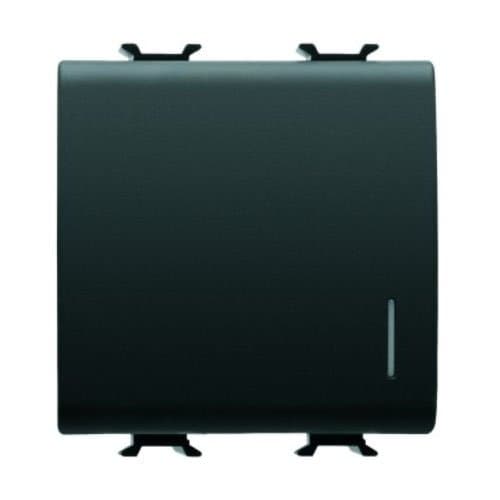 GW12072 Întrerupător cap scară ilum 2P 2m CH/Negru Satin