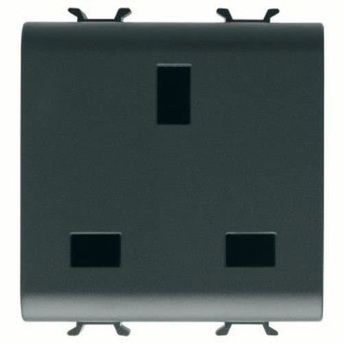 PRZ GW12296 Priză standard UK 13A 2P+E 2 module CH/Negru S