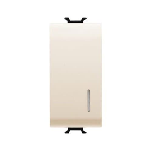 GW11132 Buton cu revenire iluminabil 1P ND 16A 1m CH/Ivoar
