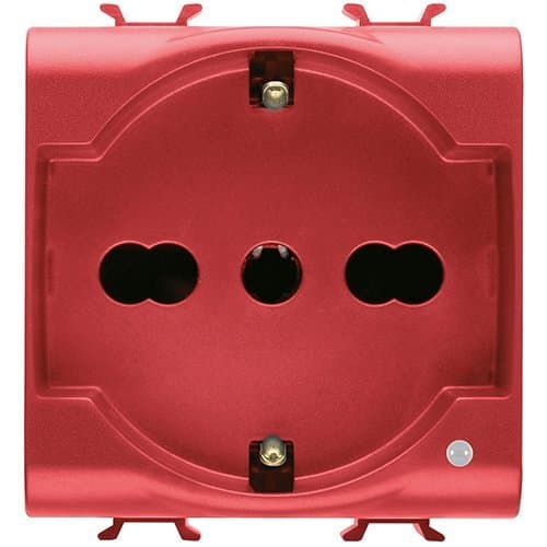 PRZ GW10214 Priză Copii 2P+E IT/DE 250V 16A 2 m CH/RED
