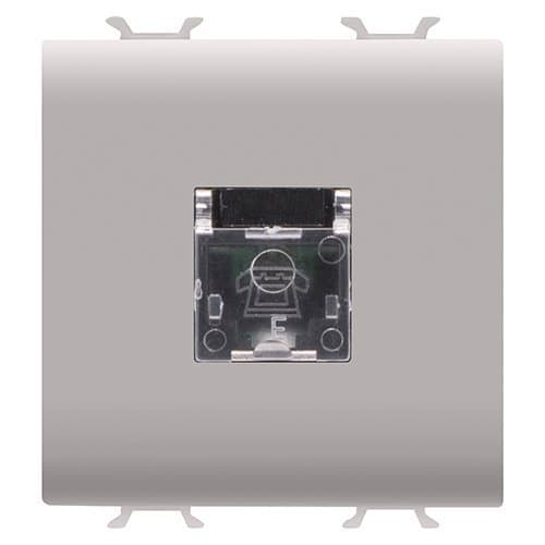 PRZ GW13409 Priză telefon RJ11 2 module CH/Bej Satin