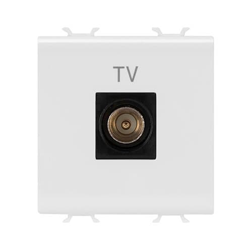 PRZ GW15367 Priză TV Direct 2 module CH/Alb Satin