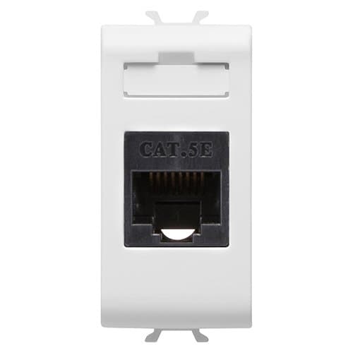 PRZ GW15421 Priză RJ45 UTP cat 5e 1 modul CH/Alb Satin