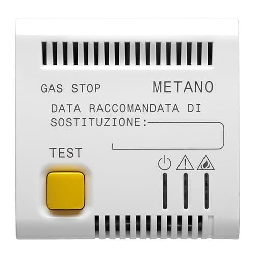 GW15712 Detector de gaz 12V AC/DC 2 module CH/Alb Satin