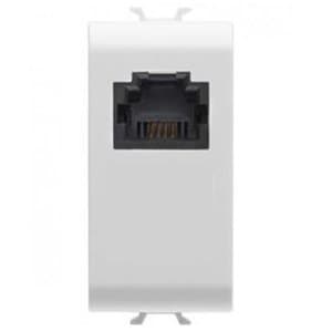 PRZ GW10401 Priză telefon RJ11 1 modul CH/Alb