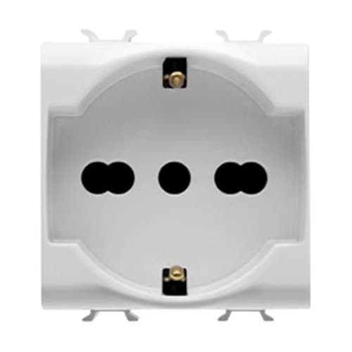 PRZ GW10204 Priză Copii IT/DE 16A 2P+E biv 2 m CH/Alb