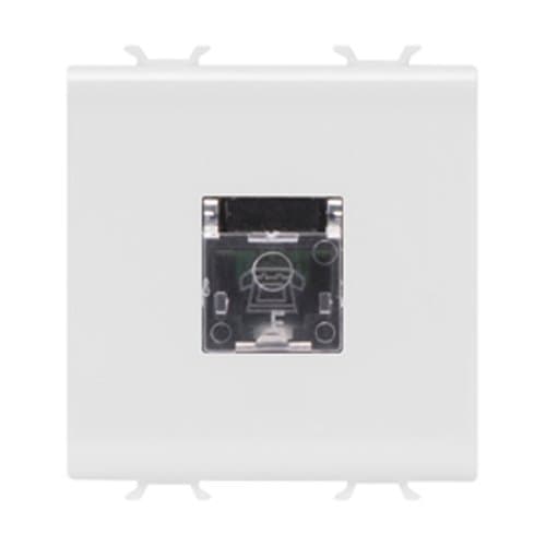 PRZ GW10409 Priză telefon RJ11 2 module CH/Alb