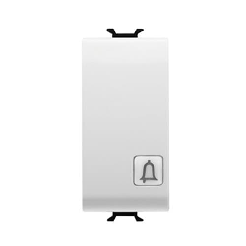 GW10153 Buton cu revenire 1P NO 16A 1 modul CH/Alb