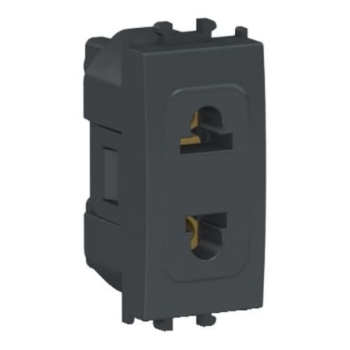 PRZ LMR5510003 Easy Styl Priză EU/USA 16A 2P+E 1 m Negru