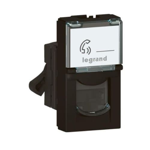 PRZ 079162L Mosaic Priză RJ45 FTP cat 6 1 modul Negru mat