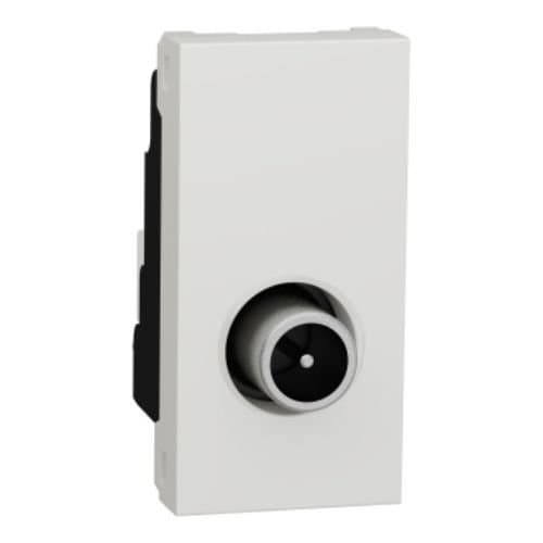 PRZ NU346118 New Unica Priză TV tată 1.5dB 1 modul Alb