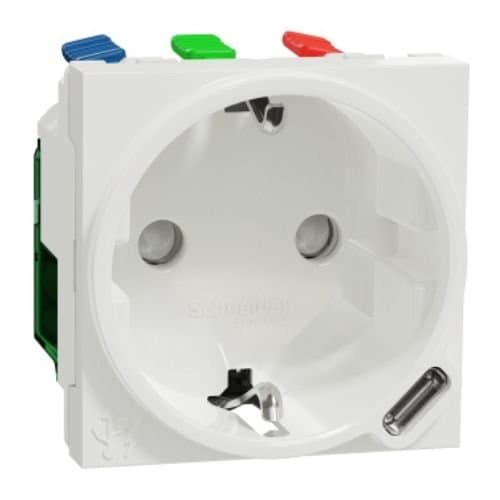 PRZ NU301718 New Unica Priză 16A 2P+E + USB C 2 module Alb