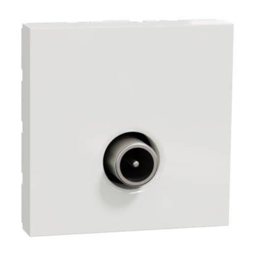 PRZ NU346218 New Unica Priză TV tată 1.5dB 2 module Alb