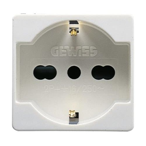 PRZ GW20246 Priză 2P+E 16A Dual Amperage 2 module SY/WH