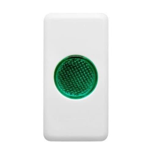 GW20604 Buton indicator Verde 12/24/250V 1 modul SY/WH