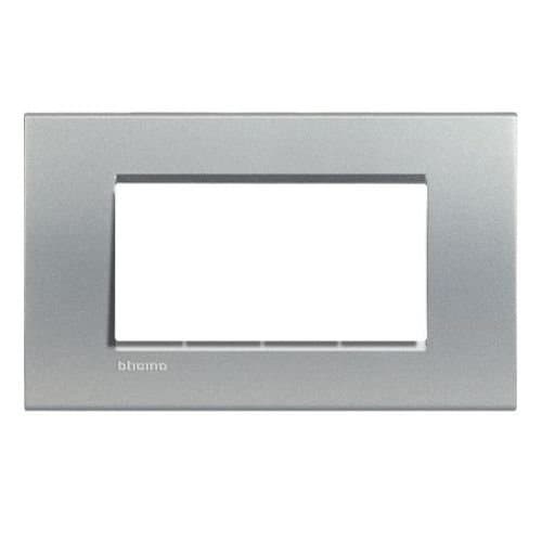 Ramă modulară Legrand Living Light, 4 module, finisaj inox