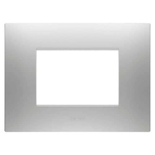 Rama modulară GEWISS Ego, 3 module, CH/Gri, montaj magnetic
