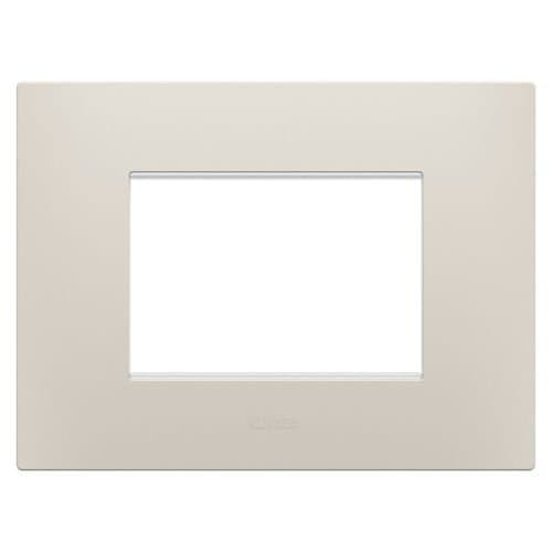 Ramă GEWISS Ego 3 module, bej satin, pentru aparataj modular