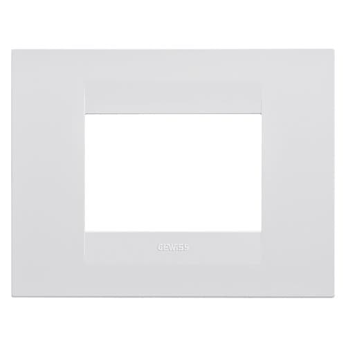 Ramă modulară GEWISS Geo, 3 module, CH/Alb Satin