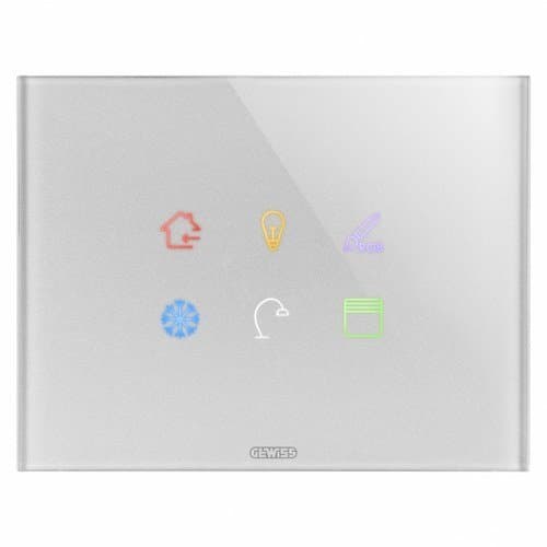 Ramă GEWISS Ice Touch KNX, 6 module, CH/Titan