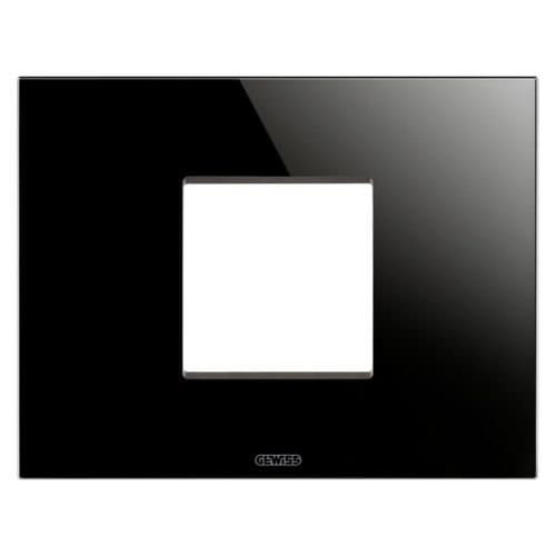 Rama modulară GEWISS Ice, 2 module, CH/Negru