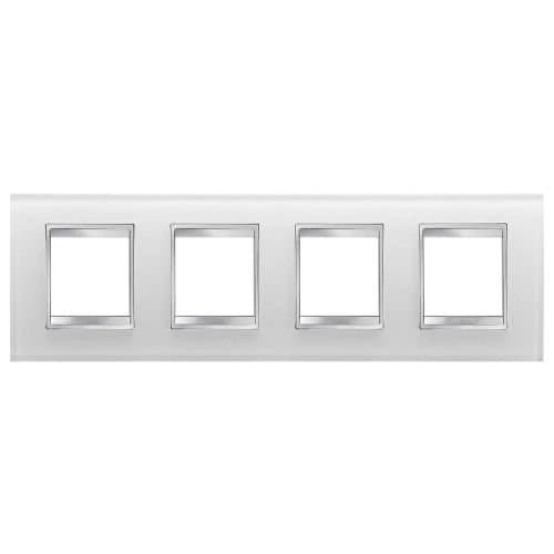 Ramă modulară GEWISS Chorus, sticlă culoare gheață, 2+2+2+2 module