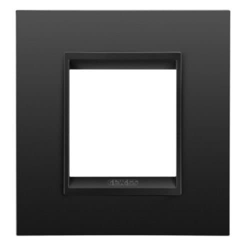 Ramă modulară GEWISS Chorus, 2 module, negru satin, metal