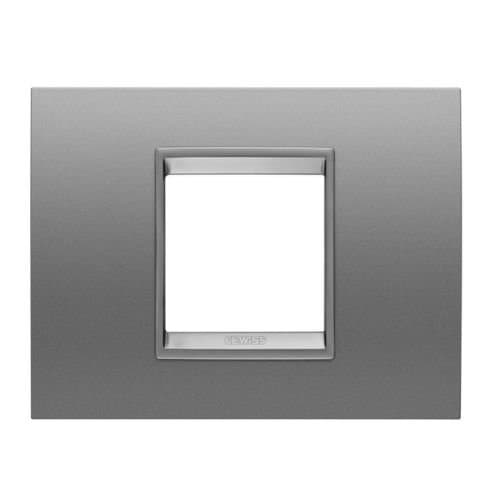 GW16202XA Ramă Lux 2 module CH/Gri (metal)