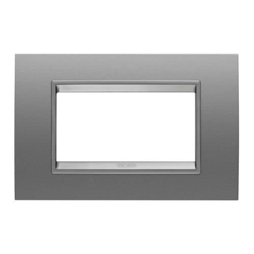 GW16204XA Ramă Lux 4 module CH/Gri (metal)