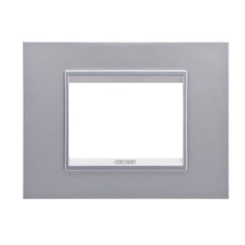 GW16203YT Ramă Lux monocrom 3 module CH/Gri Titan