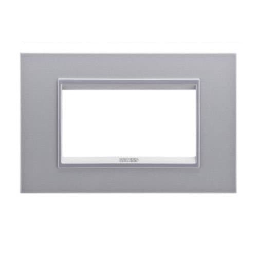 GW16204YT Ramă Lux monocrom 4 module CH/Gri Titan