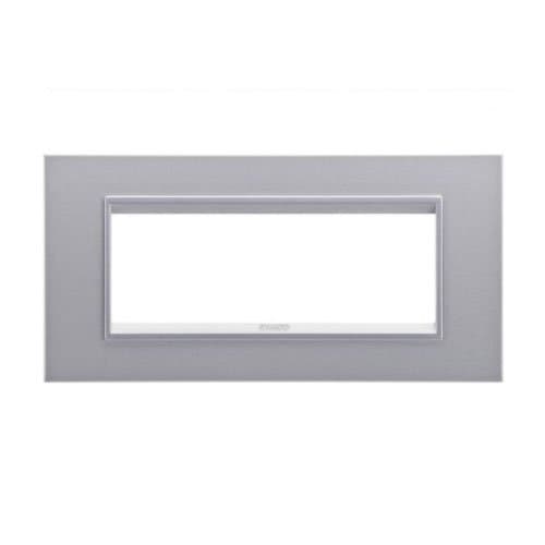 GW16206YT Ramă Lux monocrom 6 module CH/Gri Titan