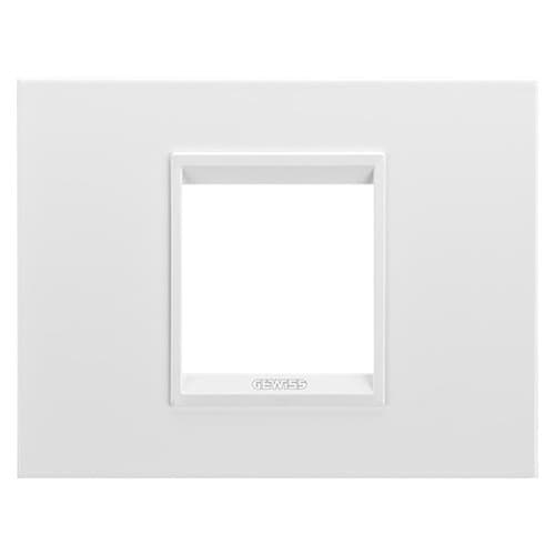 Ramă modulară GEWISS Lux monocrom, 2 module, alb