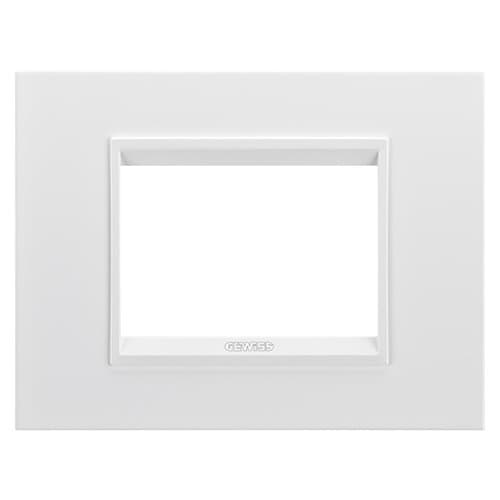 Rama modulară GEWISS Lux monocrom, 3 module, alb