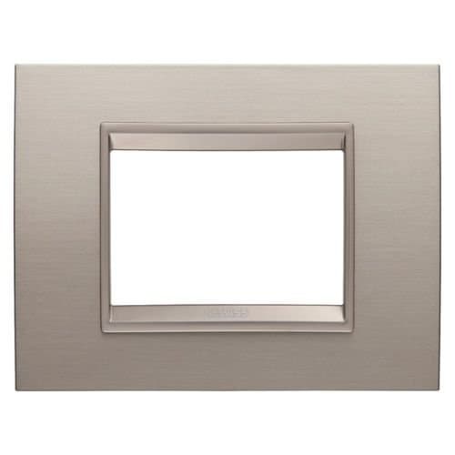 Ramă modulară GEWISS Chorus, 3 module, aluminiu periat