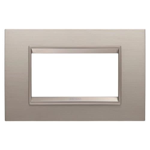 GW16204XS Ramă Lux 4 module CH/Aluminiu periat (metal)