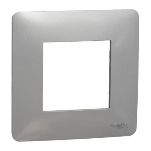 Ramă Schneider Electric New Unica, 2 module, aluminiu