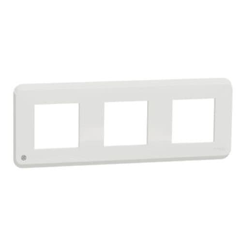 Ramă Schneider Electric New Unica Pro, 3 posturi, alb antibacterian