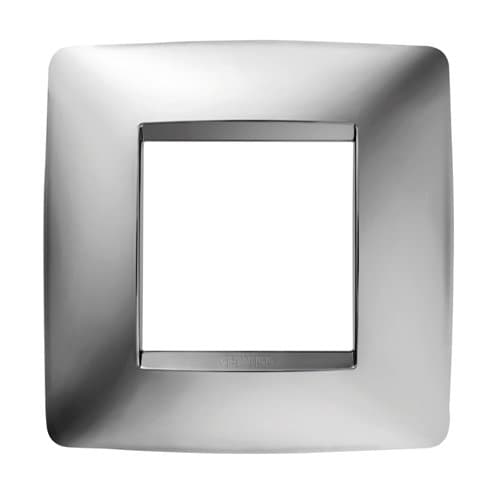 Ramă modulară GEWISS One, 2 module, finisaj crom