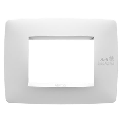 Ramă GEWISS One cu 3 module, antibacteriană, pentru finisaj curat