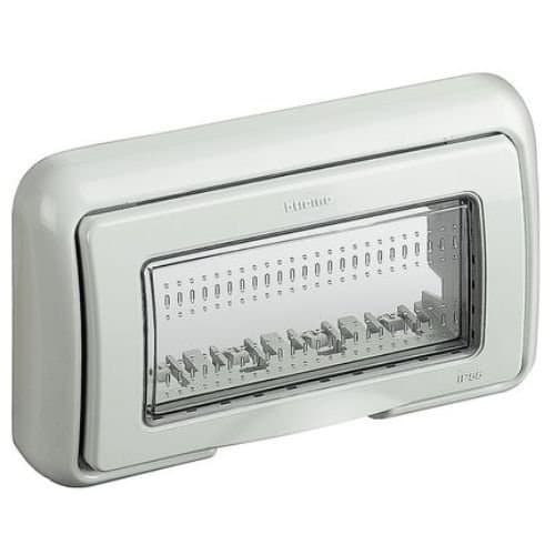 Capac cu ramă LEGRAND Matix 4 module, gri, IP55