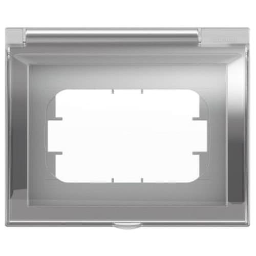Capac cu ramă LEGRAND Matix, 3 module, argintiu, IP44