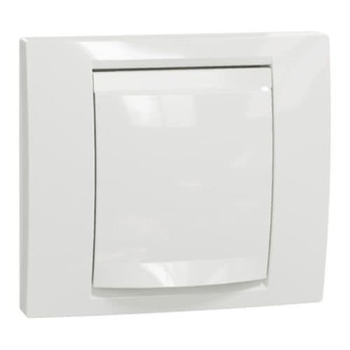 Capac cu ramă și suport Schneider Electric New Unica, alb, 2 module
