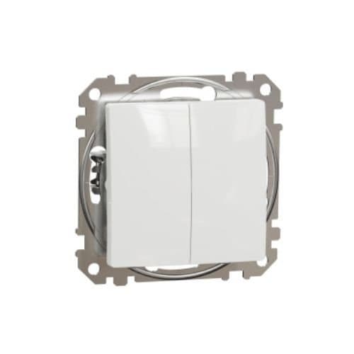 SDD111105 Sedna Design Întrerupător dublu 10A Alb