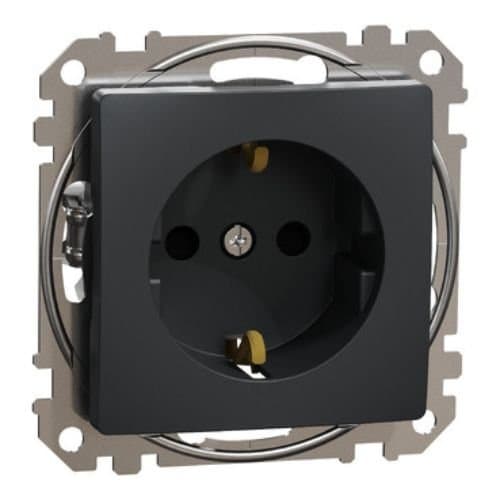 PRZ SDD114021 Sedna Design Priză schuko 2P+E 16A Antracit