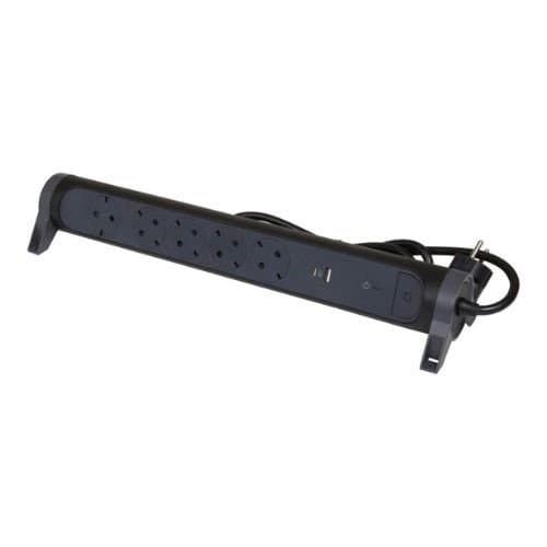 694514 Prelungitor mobil rot 1.5m 5 pr 2P+T USB A+C intr N