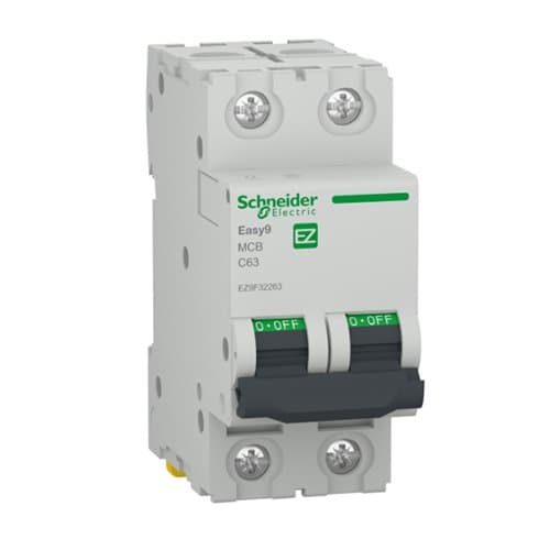 DJC EZ9F32263 Disjunctor bipolar 63A C 4.5KA 2M