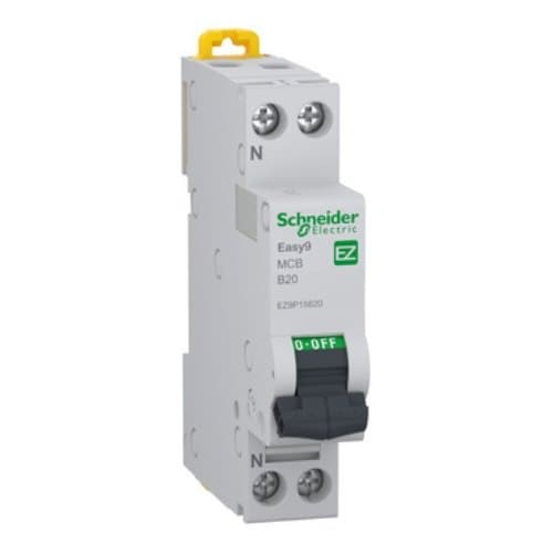 DJC EZ9P15620 Disjunctor 1P+N 20A curbă B 6KA 1M