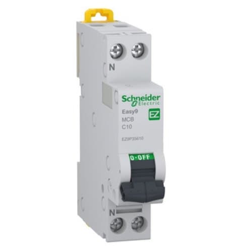 DJC EZ9P35610 Disjunctor 1P+N 10A curbă C 6KA 1M